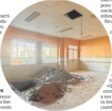  ?? // ABC ?? EL MILAGRO
El 29 de noviembre del año pasado, una bovedilla se desplomó sobre una de las aulas de Infantil que acababa de quedarse vacía.