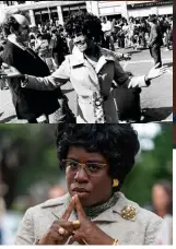  ??  ?? Shirley Chisholm (played by Uzo Aduba, above) was the first African-American and first woman to run for President.