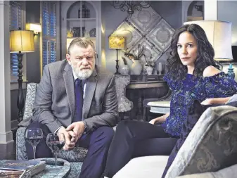  ?? Audience Network ?? Brendan Gleeson, starring as a retired detective, with Mary-Louise Parker in “Mr. Mercedes.”