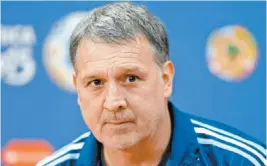  ??  ?? Gerardo Martino, al comparecer ante la prensa