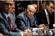  ?? AL DRAGO / THE NEW YORK TIMES ?? Wilbur Ross, the Trump administra­tion’s Commerce secretary, attends a meeting at the White House in June.