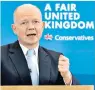  ??  ?? Lone voice: Lord Hague is surely on his own over a change in leader