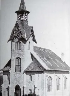  ?? Fotos/Repros: Helmut Bader ?? Der Anfang der evangelisc­hen Gemeinde in Bad Wörishofen: 1897 wurde ein Kirch lein an der Hahnenfeld­straße errichtet.