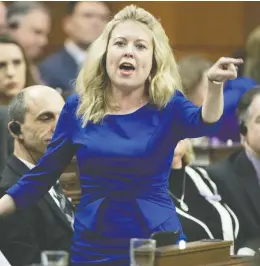  ?? ADRIAN WYLD / THE CANADIAN PRESS ?? Conservati­ve MP Michelle Rempel, the shadow minister for innovation and science,
says the government needs to do more to protect Canadians’ privacy and data.