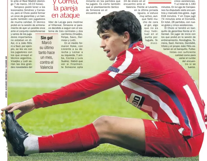  ??  ?? João Félix, durante el partido de la Champions que el Atlético disputó en Bucarest contra el Chelsea.