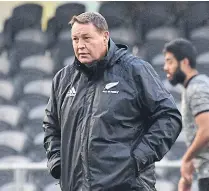  ??  ?? All Blacks coach Steve Hansen oversees a training session.