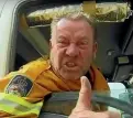  ?? SEVEN NEWS ?? A video of volunteer firefighte­r Paul Parker pulling his fire truck over to the side of the road to deliver a blunt message to Scott Morrison went viral.