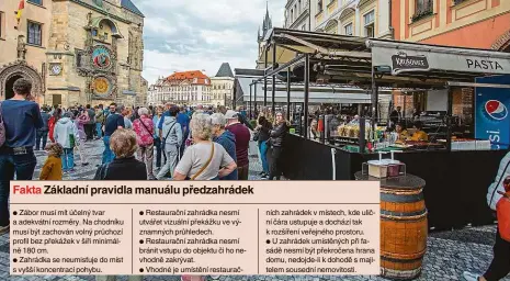  ?? ?? Zástavba u orloje Zahrádky nemají překážet chodcům nebo například bránit ve výhledu na významné památky. Ilustrační foto: Tomáš Krist, MAFRA