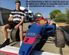  ?? (Photo G. L.) ?? Théo Pourchaire a fait un saut de puce au Castellet pour affûter la nouvelle auto-école du championna­t de France F.