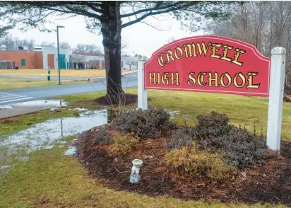  ?? AARON FLAUM/HARTFORD COURANT ?? Cromwell High School is shown Wednesday.