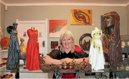  ??  ?? Powertex tutor Donna Rusling is holding workshops from her shop Nomada Gallery and Gifts in Waharoa.