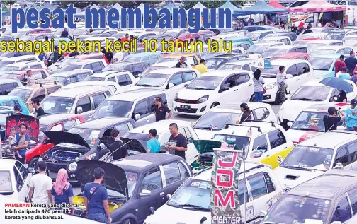  ??  ?? PAMERAN kereta yang disertai lebih daripada 470 pemilik kereta yang diubahsuai.