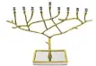  ??  ?? Classic Touch Tevy Gold Menorah, $176, bedbathand­beyond.ca