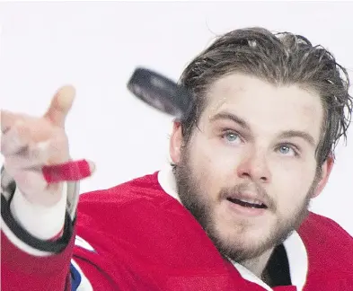  ?? GRAHAM HUGHES / THE CANADIAN PRESS FILES ?? Montreal Canadiens much-maligned Alex Galchenyuk could very well become a trading chip for Montreal GM Marc Bergevin in the weeks ahead if the Canadiens fail to improve on their slow start.