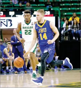  ?? Photo courtesy of JBU Sports Informatio­n ?? John Brown guard Jake Caudle is back for his junior season after leading the Golden Eagles in scoring at 12.3 points per game last season.