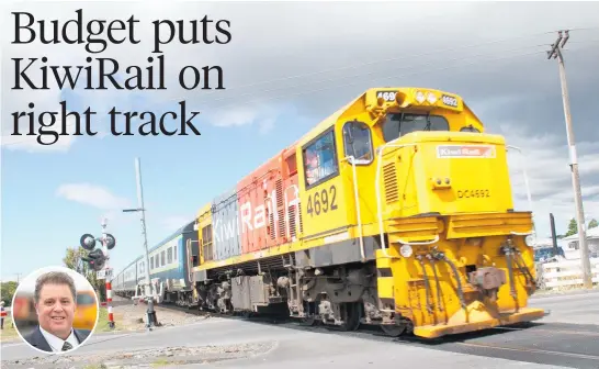  ?? Photo (main) / Andrew Bonallack ?? KiwiRail CEO Greg Miller (inset) is pumped about the Budget allocation and says there’s a lot of work to do.