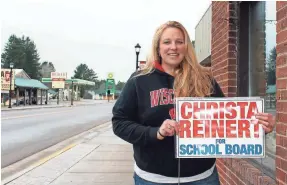  ?? FOR THE JOURNAL SENTINEL ?? Christa Reinert, who was elected to the Mercer School Board in 2016, has been a vocal critic of the administra­tion and fellow board members, particular­ly regarding district finances.