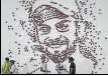  ?? AFP ?? A mural of Kohli’s face using cricket balls in Mumbai.