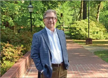  ?? STACI VANDAGRIFF/RIVER VALLEY & OZARK EDITION ?? Ellis Arnold was officially announced as the 12th president of Hendrix College in Conway on Dec. 31. He replaces former Hendrix College president and professor Bill Tsutsui, who retired in December.