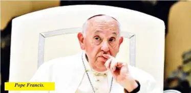  ?? ?? Pope Francis.