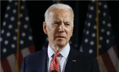  ??  ?? ‘Somehow we skipped over the part where we actually talked about Tara Reade’s accusation­s of sexual assault against Joe Biden.’ Photograph: Matt Rourke/AP