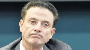  ?? TIMOTHY D. EASLEY/ASSOCIATED PRESS ?? The NCAA suspended Louisville coach Rick Pitino for five games next season in the sex-for-recruits scandal.