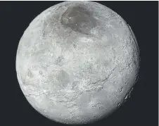  ??  ?? An image from NASA shows Pluto’s largest moon Charon.