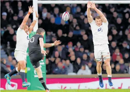  ?? Photo / AP ?? Beauden Barrett fires over his first test match dropped goal.