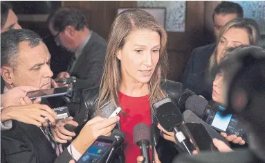  ?? CHRIS YOUNG THE CANADIAN PRESS ?? Attorney General Caroline Mulroney’s lack of spine, on francophon­e issues in particular, has cost her political momentum.