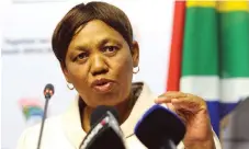  ?? TRACEY ADAMS African News Agency (ANA) ?? BASIC Education Minister Angie Motshekga.
|