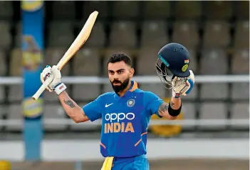  ?? AFP ?? CAPTAIN’S KNOCK: Virat Kohli’s experience counted in the pressure situation against the West Indies. —