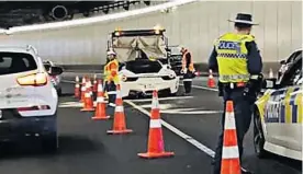  ?? Photo / RNZ ?? The 2013 Ferrari 458 Italia coupe was crashed in the Victoria Park tunnel during a test drive on Saturday.