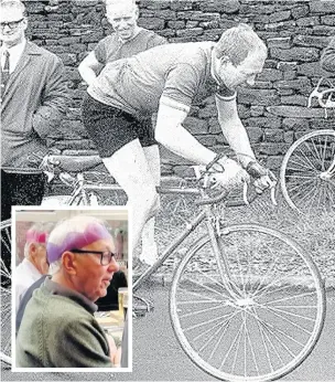  ??  ?? ●●Peter Riley (inset) was a well-known cyclist for five decades and wrote more than 1,000 columns for the Observer