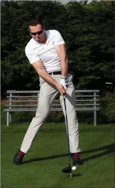  ??  ?? Arklow golfer William Hunt-Tyrrell in action.