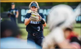  ?? JAMES BEAVER/FOR MEDIANEWS GROUP ?? North Penn’s Mady Volpe (3) was dominant in her outing against Hatboro-Horsham on June 1, 2021.