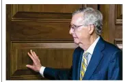  ?? AL DRAGO / THE NEW YORK TIMES ?? Senate Majority Leader Mitch McConnell, R-Ky., has delayed the Senate’s August recess by two weeks.