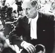  ?? Foto: dpa ?? Johann Reichhart im Jahr 1947 auf der Anklageban­k in München.