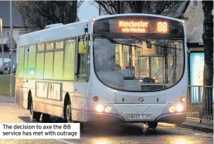  ??  ?? The decision to axe the 88 service has met with outrage