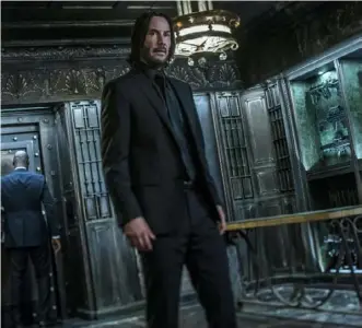  ?? Niko Tavernise/Lionsgate ?? Keanu Reeves is back as super-assassin John Wick in “John Wick: Chapter 3 — Parabellum.”