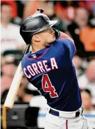  ?? Karen Warren/Staff photograph­er ?? Former Astro Carlos Correa is one of the biggest fish remaining in a bustling free agent market this year.
