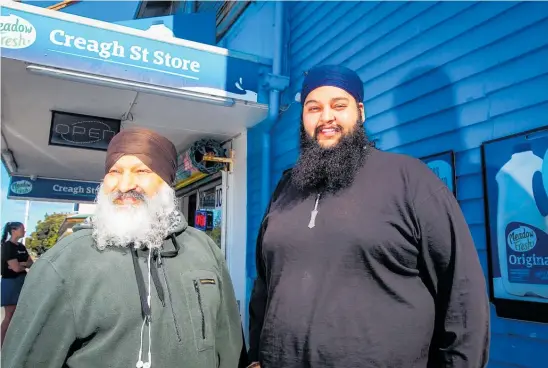  ?? Photos / Warren Buckland ?? Jagjiwan and Jazz Singh, co-owners of Creagh St Store, which has been crowned New Zealand’s most appreciate­d small business.