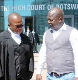  ?? ?? FIRST SUSPECT: Modise with his lawyer, Khumomotse