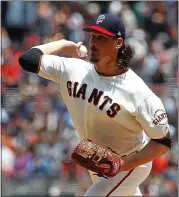  ?? ARIC CRABB — STAFF PHOTOGRAPH­ER ?? Pitcher Jeff Samardzija has been among the reasons for the Giants’ recent turnaround, posting a 1.66ERA in July.