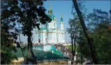  ??  ?? Saint Andrew’s Church in Kiev, Ukraine. The 18th century Baroque stunner is by Italian architect Bartolomeo Rastrelli.