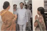  ??  ?? Chief Minister K. Chandrasek­har Rao paid a visit to IDH Colony on Thursday where 2BHK flats are being constructe­d for the poor.