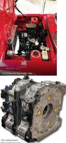  ??  ?? The replacemen­t
12A peripheral-port engine to go into Ryan’s Mazda Complete and tidy engine bay