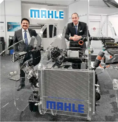  ??  ?? Ramesh Sundararaj­an, President &amp; Head of Sales India, MAHLE Holding (India) and Arnd Franz, Member of the Management Board, and Corporate Executive Vice President, Sales, Applicatio­n Engineerin­g and Aftermarke­t, MAHLE GmbH.