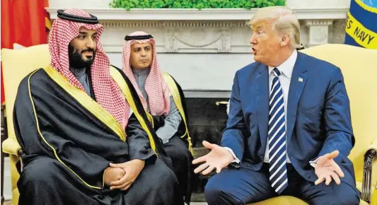  ?? BILD: SN/AP ?? Donald Trump würde gern an Mohammed bin Salman festhalten. Der Kongress nicht.