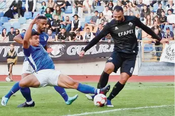  ??  ?? Hugo Almeida ainda não se estreou a marcar pela Briosa na presente temporada