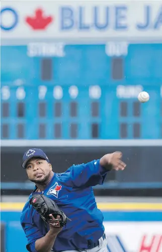  ?? NATHAN DENETTE/THE CANADIAN PRESS ?? Blue Jays pitcher Francisco Liriano says he’s back to 100 per cent after taking a line drive off the head in last year’s post-season, and is set to make his first spring training start Friday.
